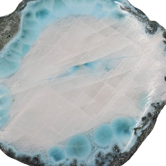 32g 160ct Hand-picked Larimar pectolite Dominican Blue Rough Slab Rock Stone Gem - Picture 9 of 13